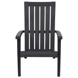 Garden Adirondack Chair Black Polypropylene 364165