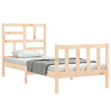 Bed Frame without Mattress Single Solid Wood Pine 3193041