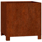 Planters with Legs 2 pcs Rusty 40x40x40 cm Corten Steel 823681