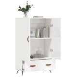 Highboard High Gloss White 69.5x31x115 cm Engineered Wood 828206