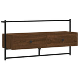 TV Cabinet Wall-mounted Brown Oak 100.5x30x51 cm Engineered Wood 833462