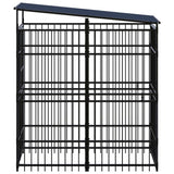 Outdoor Dog Kennel with Roof Steel 1.84 m 3097946