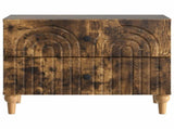 Bedside Cabinet Smoked Oak 62 x 34.5 x 48 cm Engineered Wood 894090