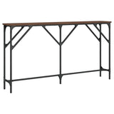 Console Table Brown Oak 140x23x75 cm Engineered Wood 837776