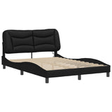 Bed Frame with LED without Mattress "Hvar" Black 120x200 cm 3213920