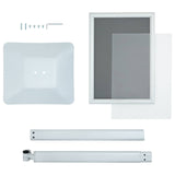 Pedestal Poster Stand Silver 32.5 x 27 x 126 cm Cast Iron 42030063