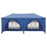 Folding Party Tent with Sidewalls Blue 3x6 m 93542