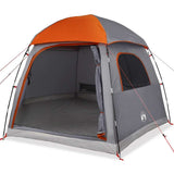 Family Tent Igloo 6-Person Grey and Orange Waterproof 4009571