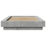 Bed Frame with LED Lights without Mattress Concrete Grey 90x190cm 3281150