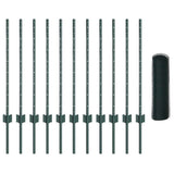 Welded Wire Fence 25 x 0.8 m PVC-Coated Steel Green 3336712
