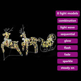 LED Reindeers with 60 LEDs 3 pcs Warm White PET 42019145