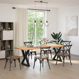 Dining Table Legs 2 pcs Black 70x cm Steel 4012724