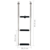 Folding Boarding Ladder 3-step Stainless Steel 92374