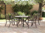 Garden Dining Set 5 pcs Bronze Aluminium 3334692