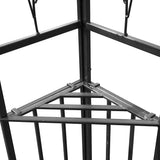 Gazebo with Double Roof&LED String Lights 3x4m Anthracite 3070299