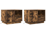 Bedside Cabinet with Drawer 2 pcs Smoked Oak 50 x 34.5 x 50 cm 869587