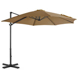 Garden Parasol with Portable Base Taupe 276334