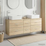 Bathroom Cabinet Set 3 pcs Sonoma Oak 53 x 34.5 x 63 cm 3405861