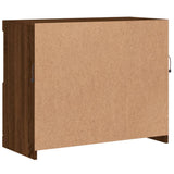 Sideboard with LED Lights Brown Oak 81x37x67 cm 836664