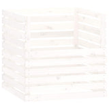 Composter White 80x80x78 cm Solid Wood Pine 822188