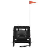 Pet Bike Trailer Black Oxford Fabric and Iron 93835