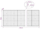 Gabion with 5 mm Wire and 10x10 cm Mesh 650x30x150 cm 3465151