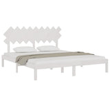 Bed Frame without Mattress White 180x200 cm Super King Solid Wood 3104884