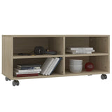 TV Cabinet with Castors Sonoma Oak 90x35x35 cm Engineered Wood 800183