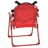 Patio Furniture Red Steel Compact Foldable Kids' Garden Set 41842