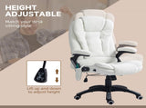 Boucle Six-Point Massage Office Chair - White T3398P330373