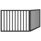 Dog Gate Foldable 2 Panels Black 160 cm Poplar Wood 352192