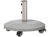Granite Parasol Base with Wheels for 4-5 cm Pole 27.2 kg Grey 42034379