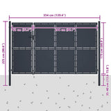 144539 Garden Gate Steel 350x175 cm Anthracite