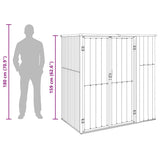 Garden Tool Shed Anthracite 161x89x161 cm Galvanised Steel 316211