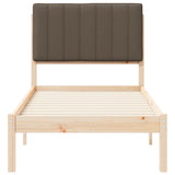 Bed Frame with Upholstered Headboard Taupe 80 x 200 cm 878082