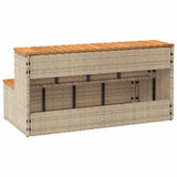 Hot Tub Step Beige 100x50x50.5 cm Poly Rattan and Solid Acacia 4103946