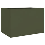 Planter Olive Green 62x47x46 cm Steel 841604
