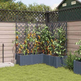 Garden Planter 5 pcs LiGht Grey 120 x 120 x 143 cm Plastic 42002889
