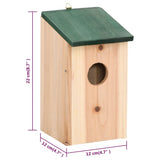 Bird House Green and Wood Solid pine wood Small Durable 276006