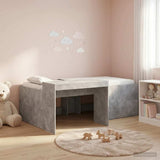 Kids'High Bed Frame with Desk Concrete Grey 75 x 190 cm 3422686