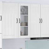 Wall Glass Cabinet LUCCA High Gloss White 40 x 31 x 100 cm 885099