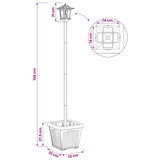 Solar Lamp Post with Planter Black 32 x 32 x 158 cm 42042692