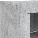 Sideboard with LED Lights Concrete Grey 163x37x67 cm 3209075