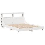 Bed Frame without Mattress White 140x190 cm Solid Wood Pine 3306433