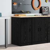 Garage Storage Cabinet Black 40x51x85 cm Solid Wood Pine 860563