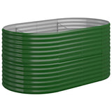 Garden Raised Bed Galvanised Steel 152x80x68 cm Green 318948