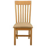 Dining Chair 2 pcs Solid Oak Wood Beige 45 x 59.5 x 100 cm 42039162