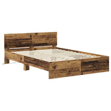 Bed Frame with Headboard Old Wood 140 x 200 cm Engineered Wood 3403598