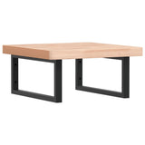 Basin Shelf Wall Mounted Steel and Solid Wood Beech 3302421