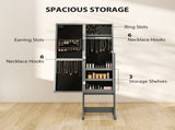 Freestanding Mirrored Jewellery Storage Cabinet 76074875